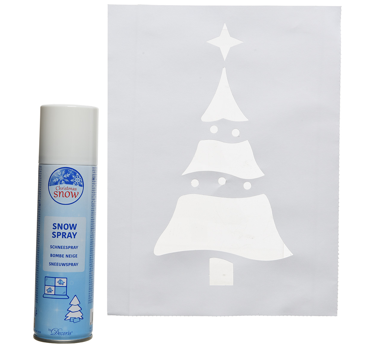Kaemingk Schneespray 150ml mit 8 Schablonen 400980