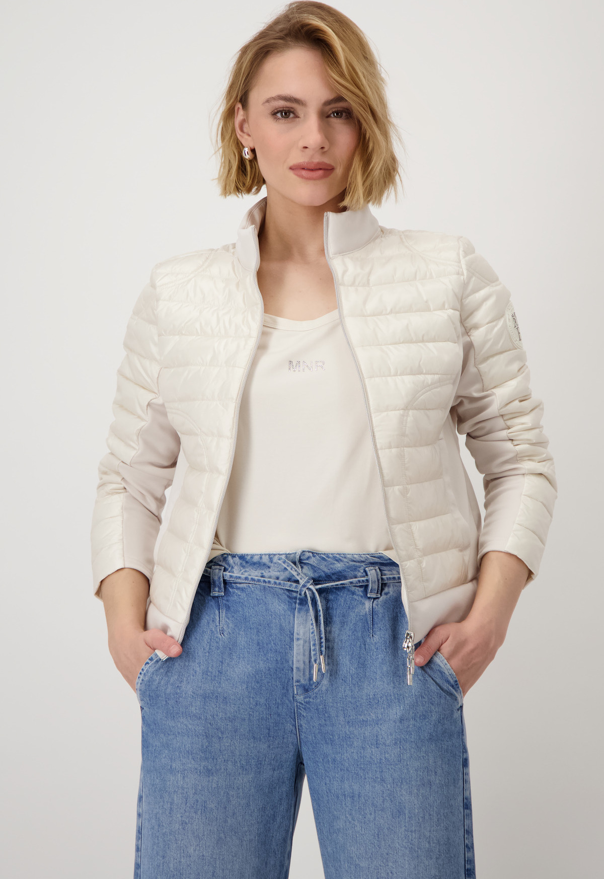 MONARI Steppjacke mit Neopren creamy beige creamy beige 46 409367