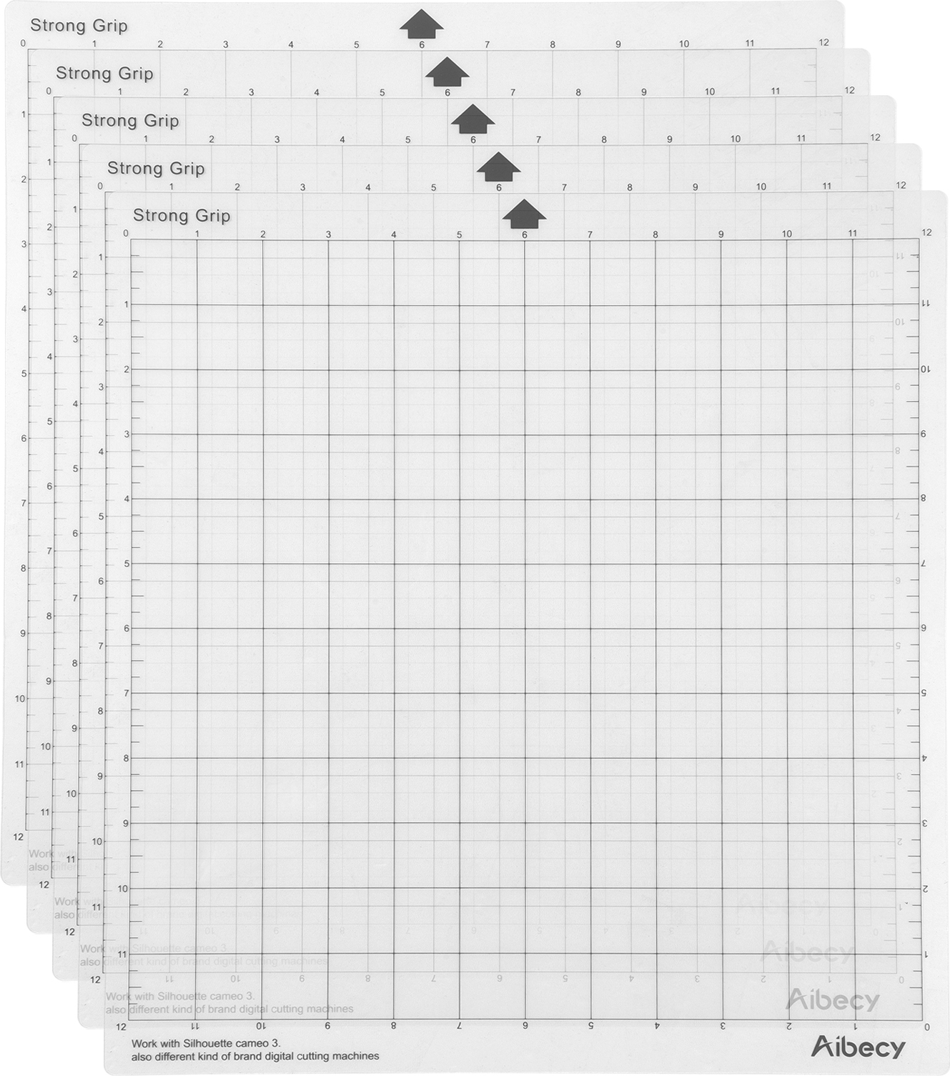 balenie 5 náhradných rezacích podložiek Transparentná samolepiaca podložka Cricut s meracou mriežkou 12 x 12 palcov pre ploter Silhouette cameo Cricut Explore