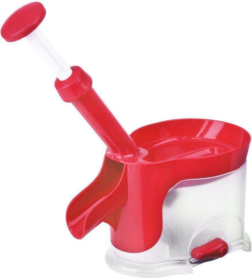 ORION Kirschenentkerner mit schräggestellter Schütte Süßkirschentkerner mit Saugfuß Entkerner für Kirschen Süßkirschen und Oliven