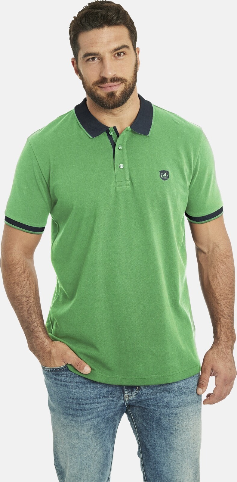 Jan Vanderstorm Poloshirt LAVRANS Herren 2390 grün 64/66 239007-0004