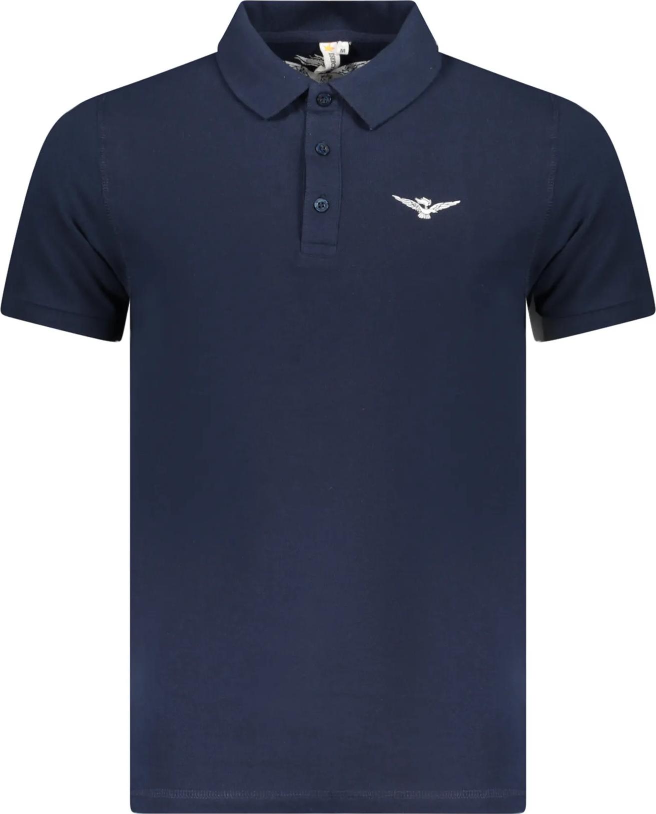 ACCADEMIA MILITARE Kurzarm Polo Eagle Ball 3 Knpfe Druck Logo Poloshirt : Größe - M Größe: M S5S630-5584_BL044_M
