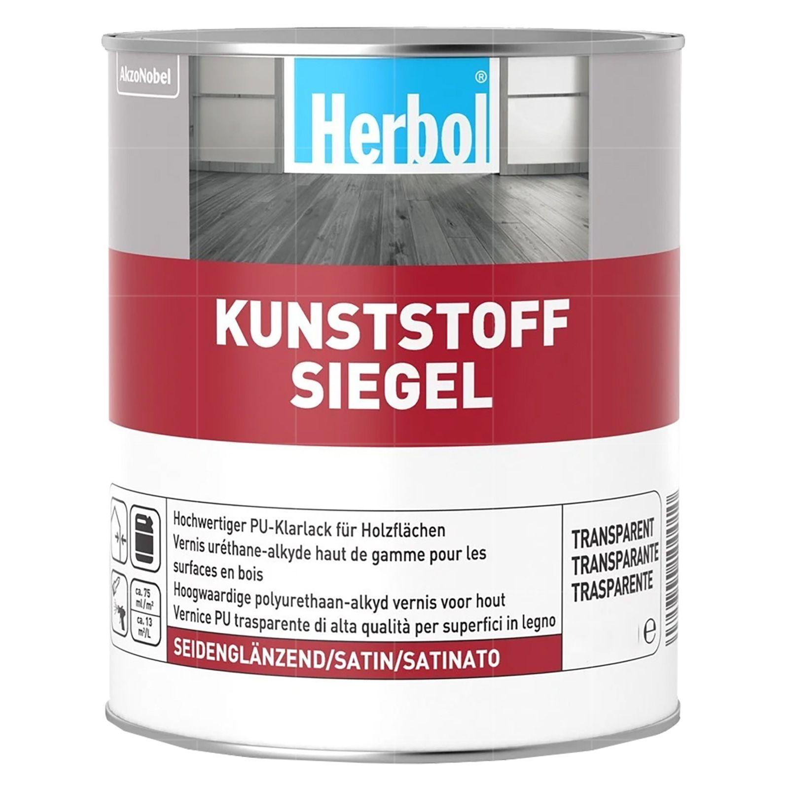 Herbol Kunststoff Siegel, Satiniert-glänzende Oberfläche, Farblos, Lösungsmittelbasiert, 399 g/l, Hoch (25 - 50%), 2 h 5010538