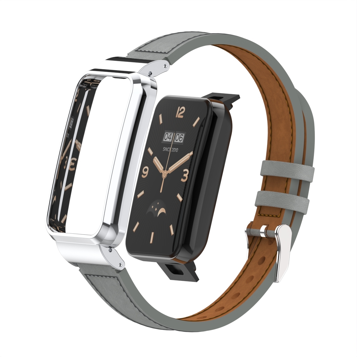 Pre Xiaomi Mi Band 7 Pro Štýlové hodinky s rýchloupínacím remienkom z umelej kože Náhradné inteligentné hodinky Smart Watch Grey