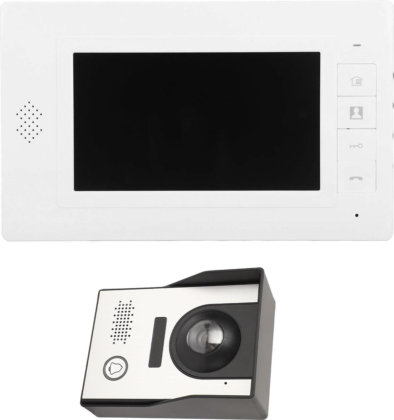 7-palcový domáci zvonček Hands Free Nočné videnie Káblový video zvonček Intercom systém pre domácnosti 100?240V EU Plug