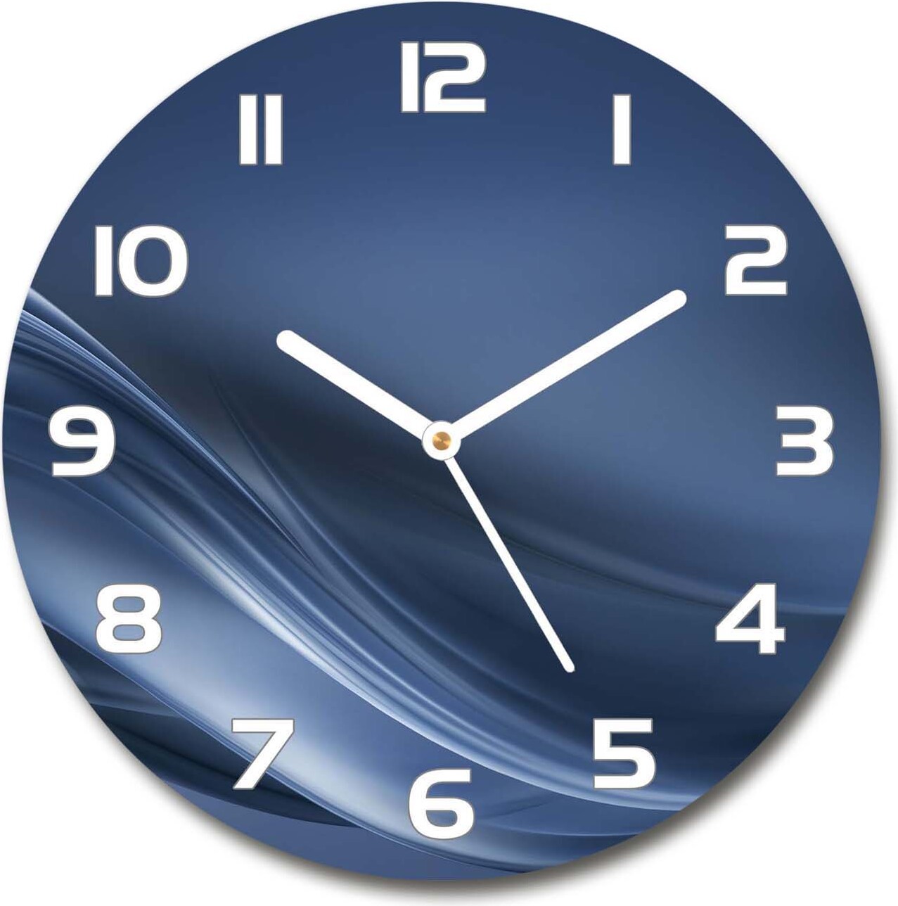 tulup Wanduhr aus Glas 30fi Glasbild Glasuhr Gehärtetes Glas - weisse-zeiger - Gray wave tw2-de-zso-30-bi-f-110732966