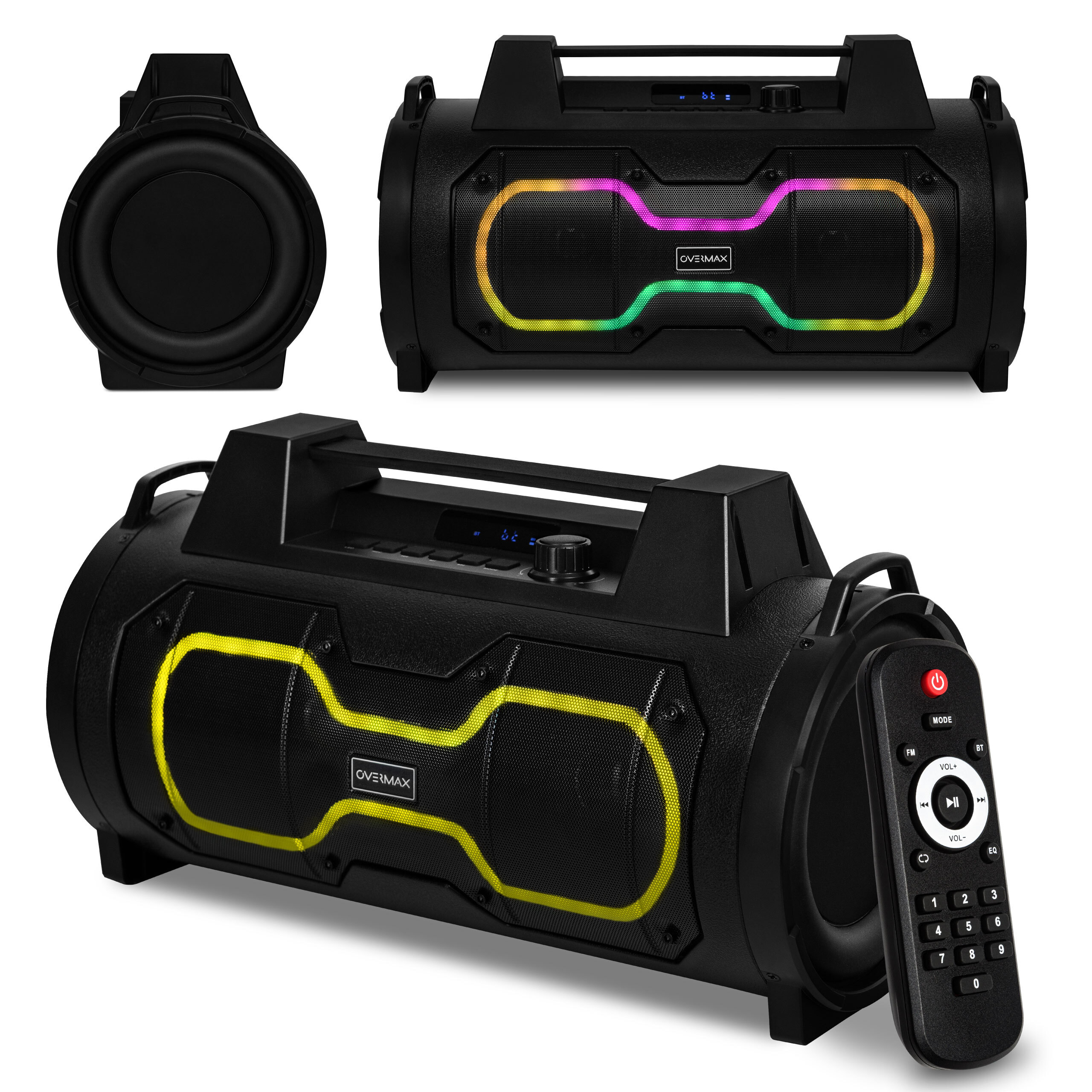 Overmax Soundbeat Box - Bluetooth reproduktor - Bluetooth 5.0, FM rádio, prehrávanie zvukových súborov, funkcia karaoke, funkcia TWS