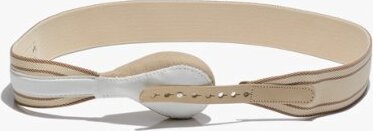 Bort Federbruchband HerniaFix, elastisch, runde Pelotte, kurze Feder, beige>>>>90 cm links