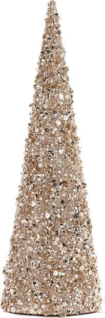 Goodwill Weihnachtsbaum Perlen Gold-Creme H 43 cm 52447