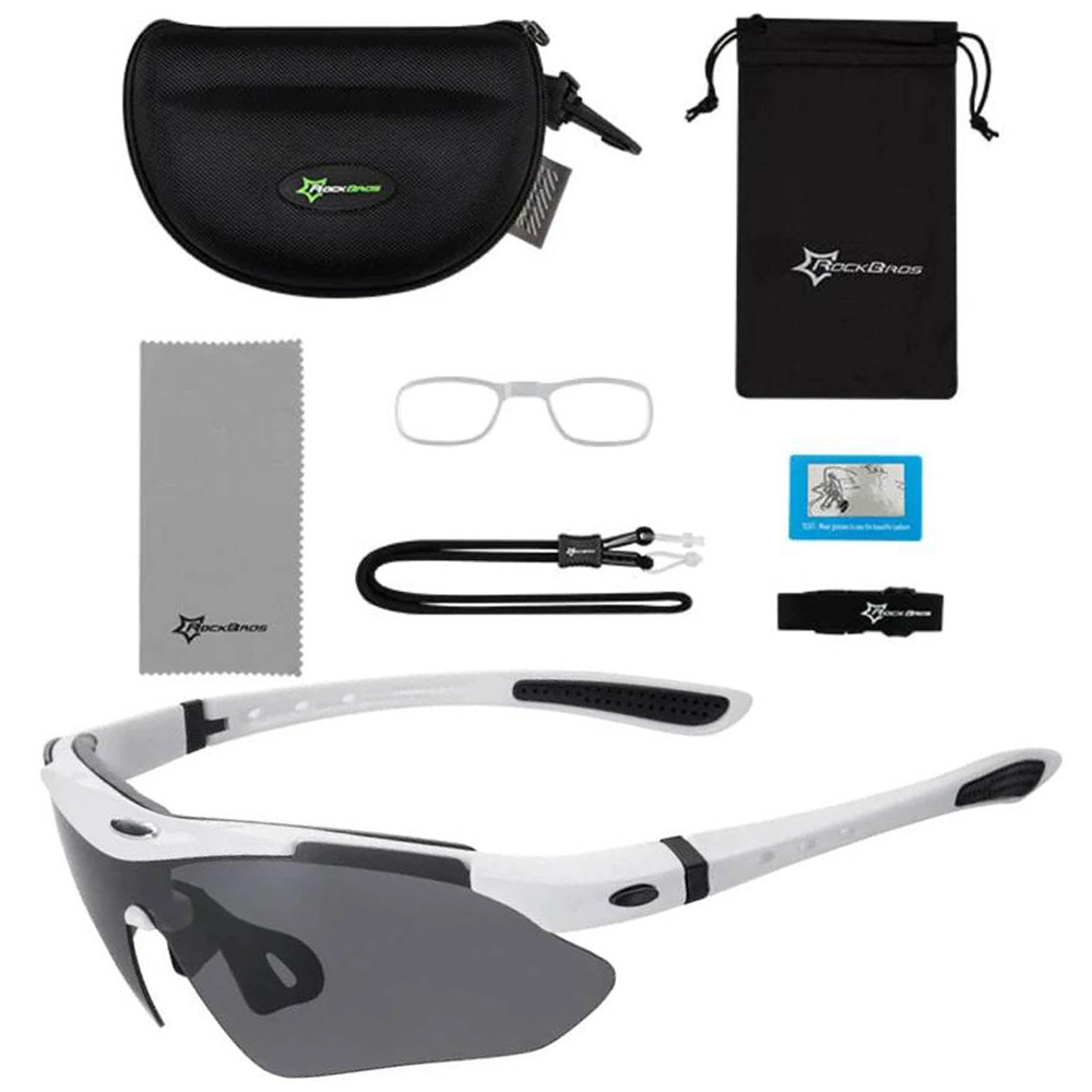 Occhiali Da Sole Occhiali Da Ciclismo Sportivi ROCKBROS | Lenti Fotocromatiche UV400 | Ultraleggeri E Unisex Occhiali Leggeri Attività Outdoor