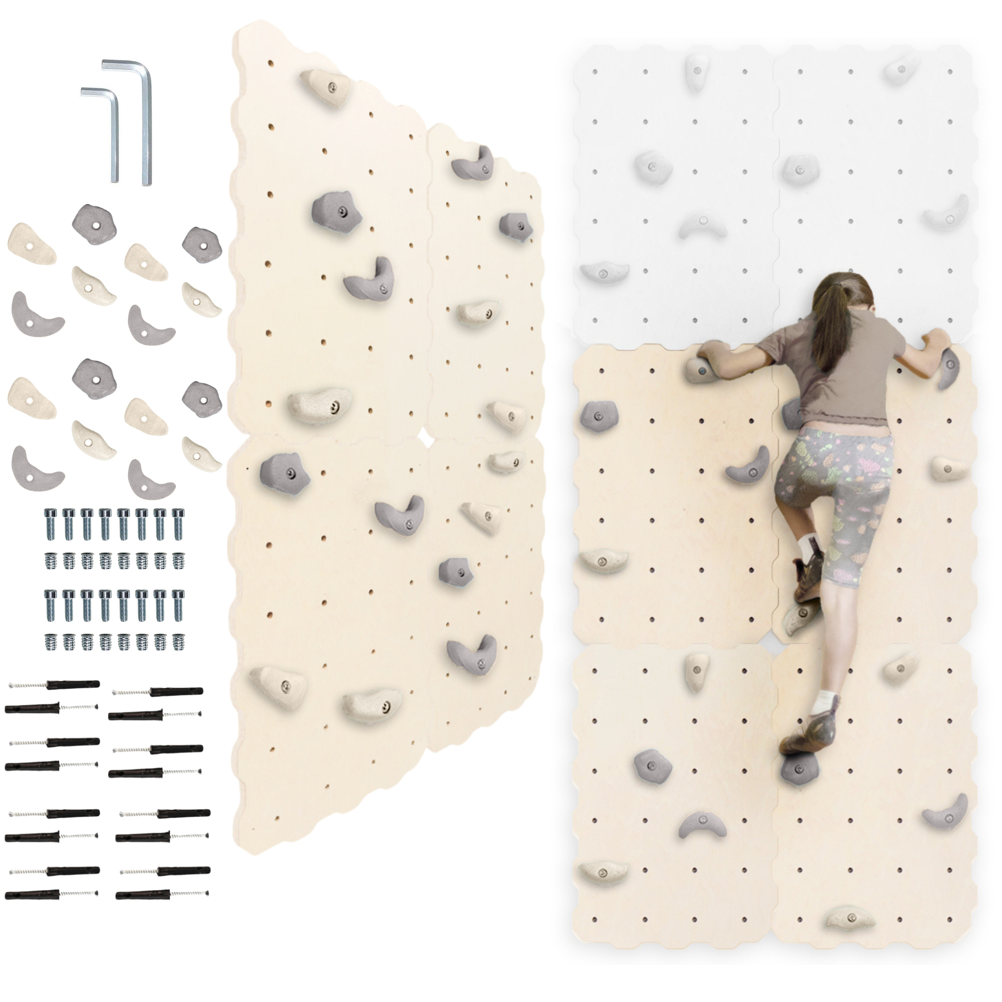 Spalliera Svedese In Legno Per Bambini - Parete Arrampicata Con Anelli, Per Casa E Palestrina