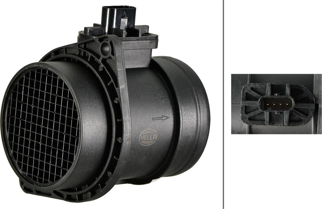 HELLA 8ET 358 166-491 Luftmassenmesser LMM für MINI Schrägheck (R56) Luftmengenmesser
