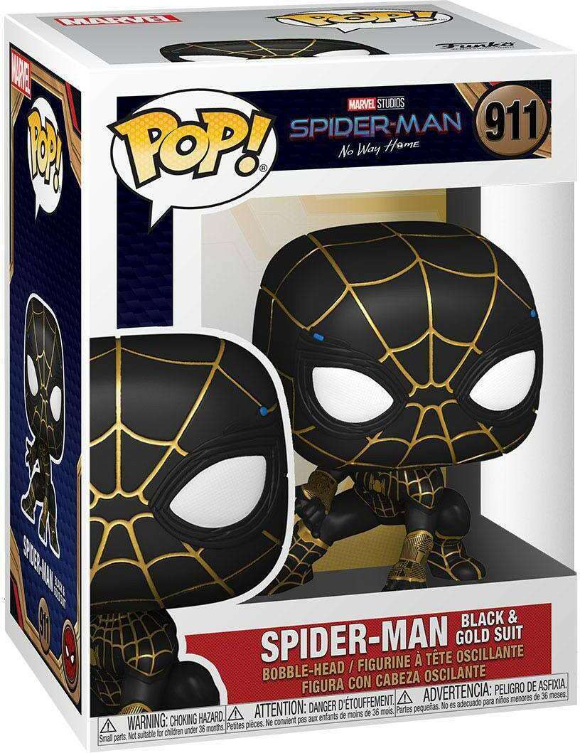 Funko POP Figur Marvel Spiderman No Way Home Spiderman Schwarz & Gold Anzug 122