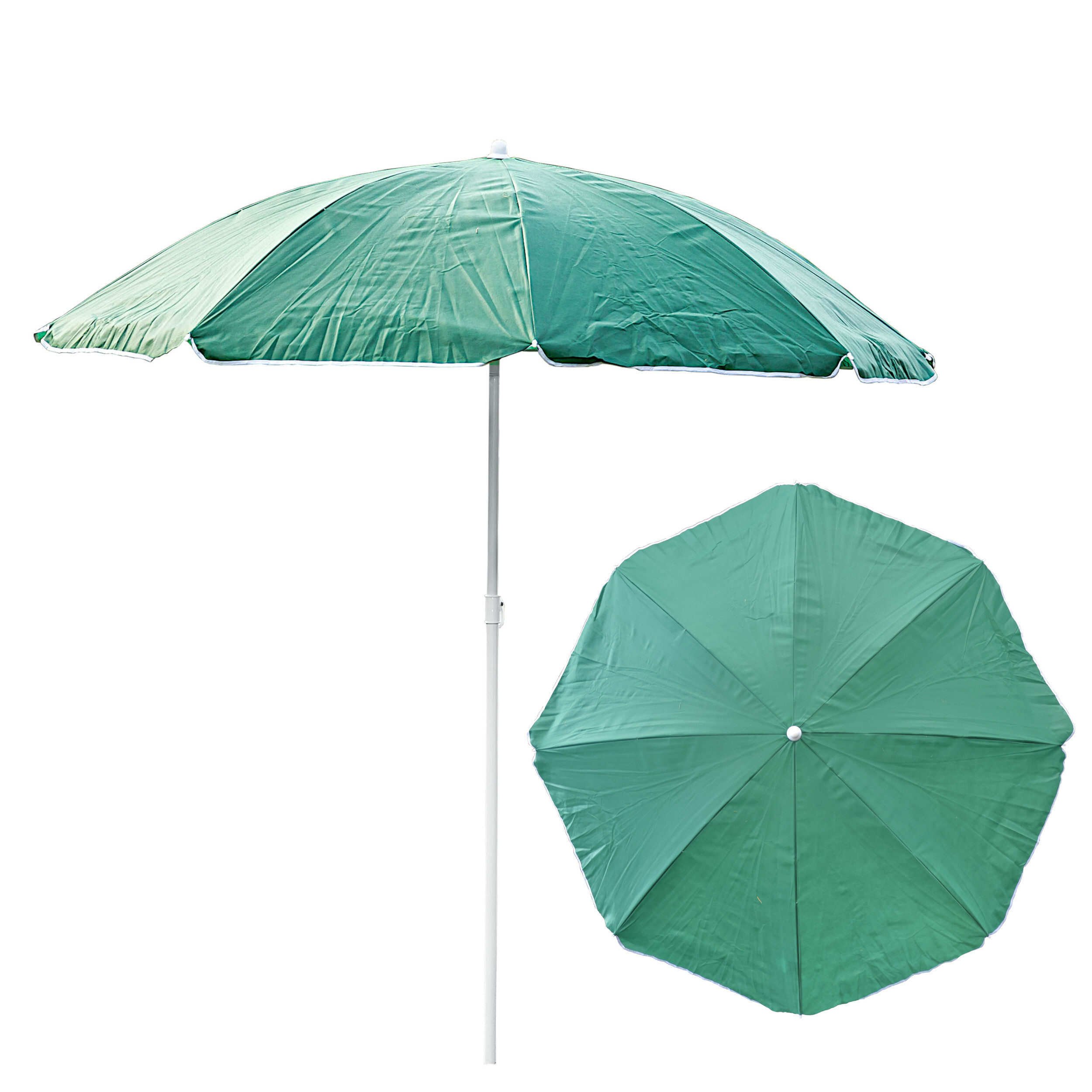 botle Sonnenschirm für den Garten Material TNT-Vlies / Stahl Farbe Grün D 180 cm H 190 cm Modern Funktionell