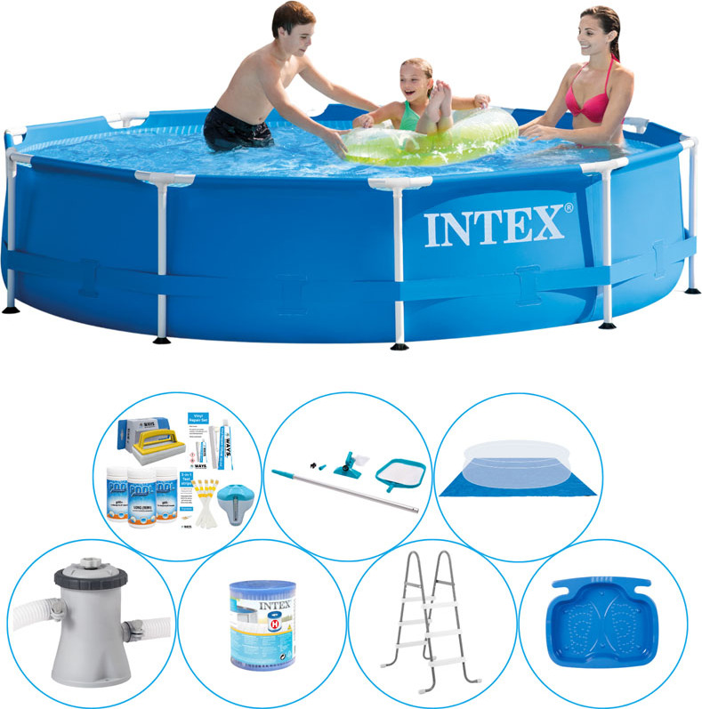 Intex kovový rám okrúhly 305x76 cm - 8-dielny - balík bazénov