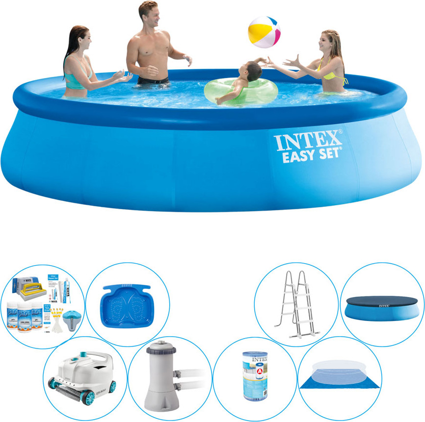 Komfortný balík pre bazén - Intex Easy Set Round 457x107 cm