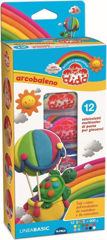 F.I.L.A. Pasta da modellare Didò Arcobaleno. Confezione 12 pezzi