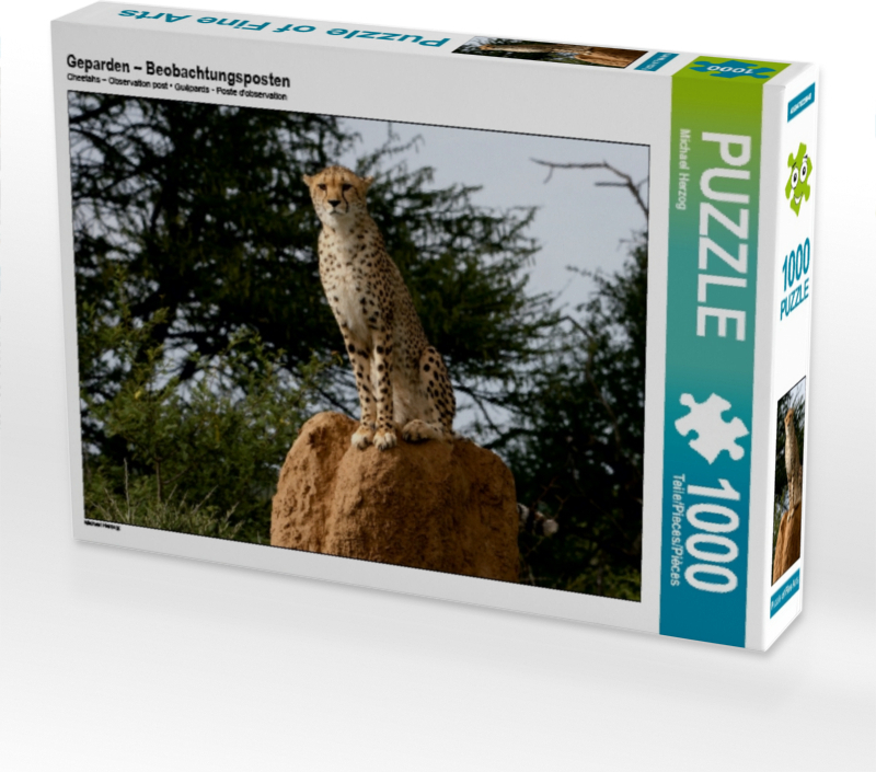 Calvendo Geparden – Beobachtungsposten 1000 Teile Puzzle quer 640x480mm, Herzog Michael; 7402859