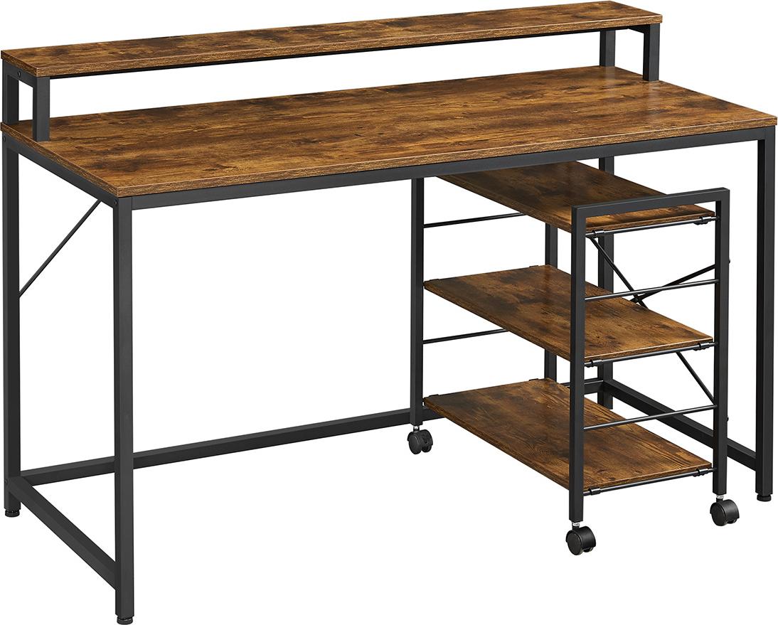 ecomax Computertisch Vintage Braun-Schwarz LWD060B01