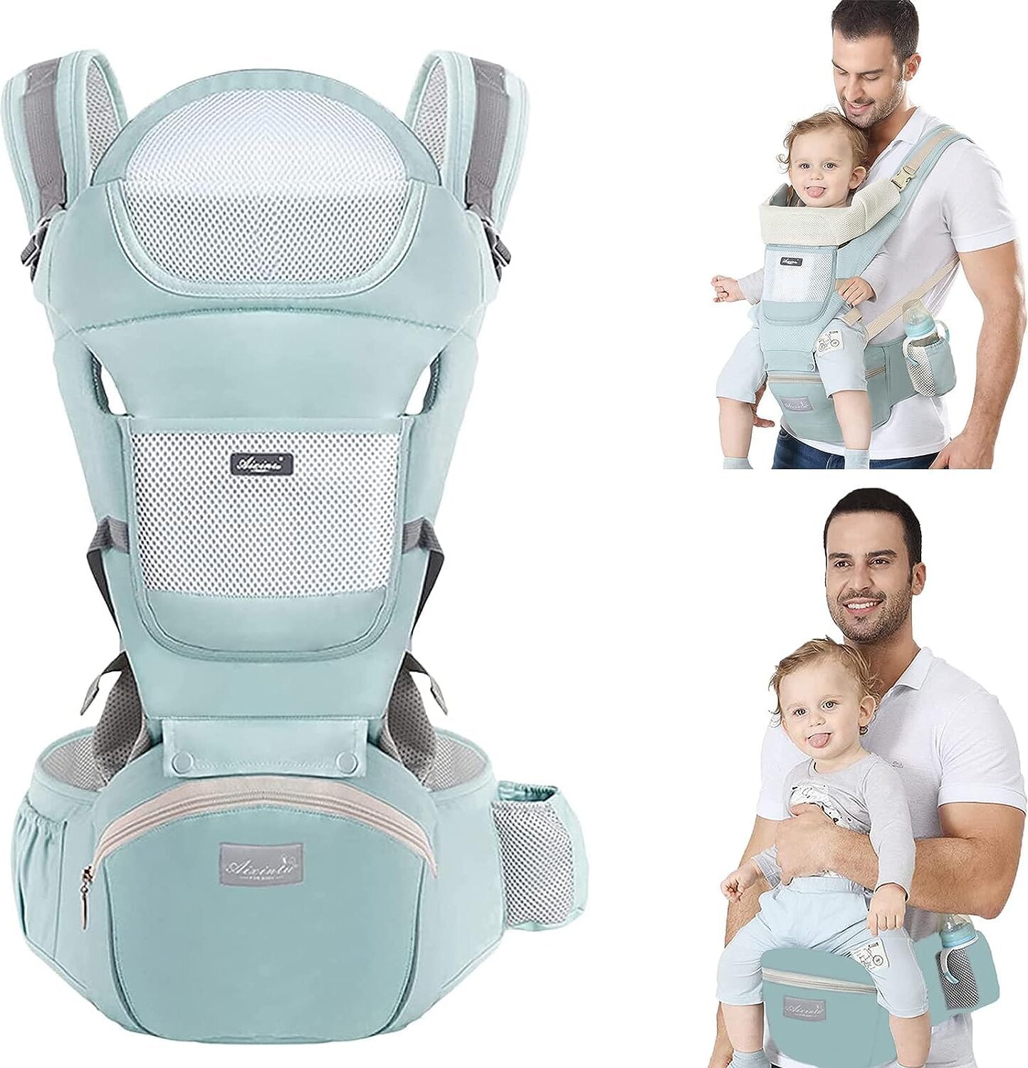 Babytrage Hüftsitz 12-in-1 - Ergonomisch Für Neugeborene Bis 36 Monate