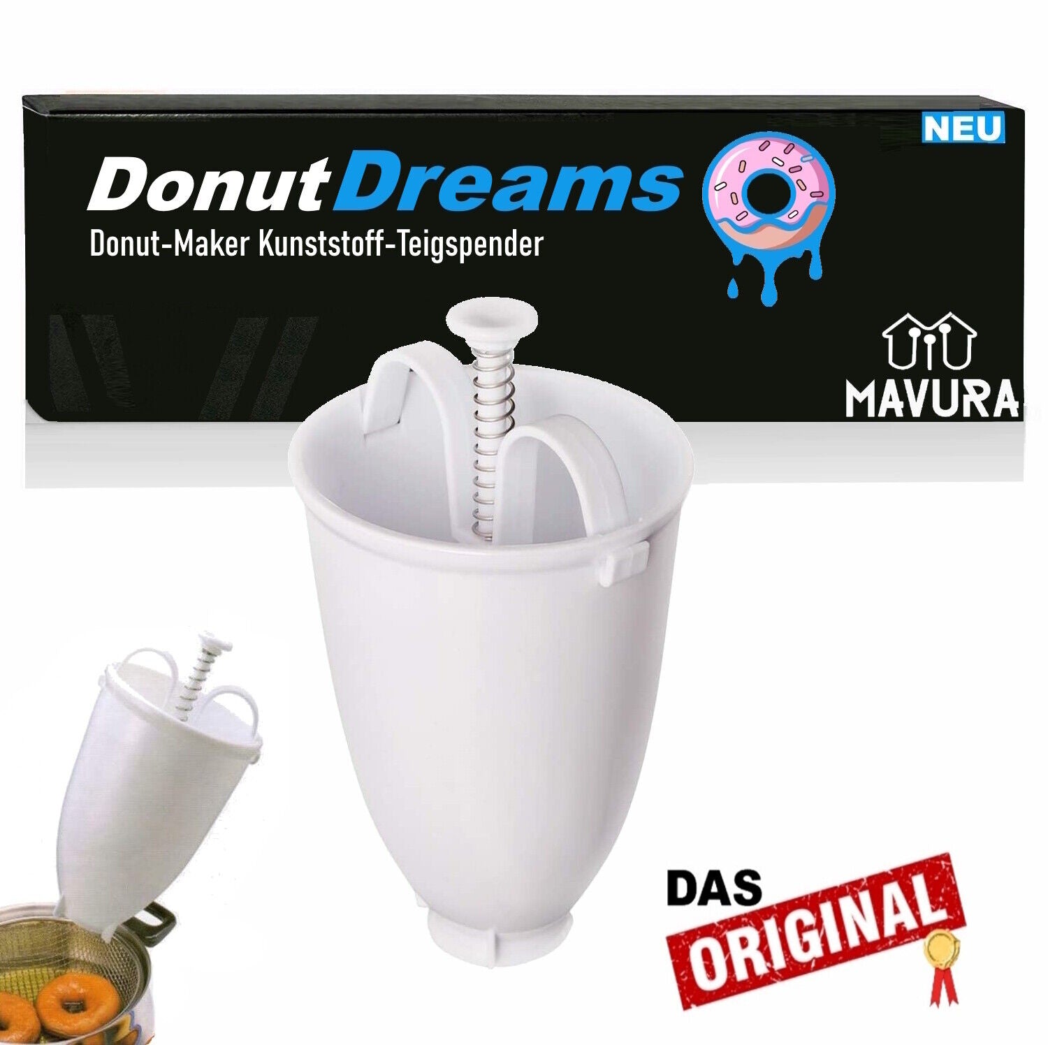 MAVURA DonutDreams Donut Maker Teigspender Backform Teigportionierer DIY Donutform A846