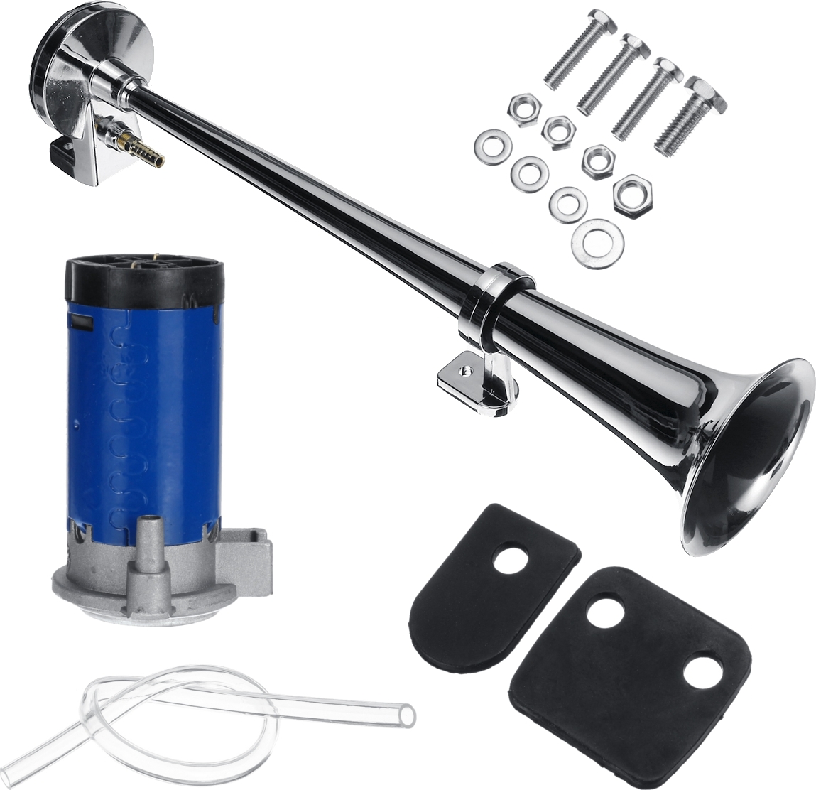 AUDEW 178dB 12V Trompete mit Kompressor für Auto,LKW, Boot, Bus