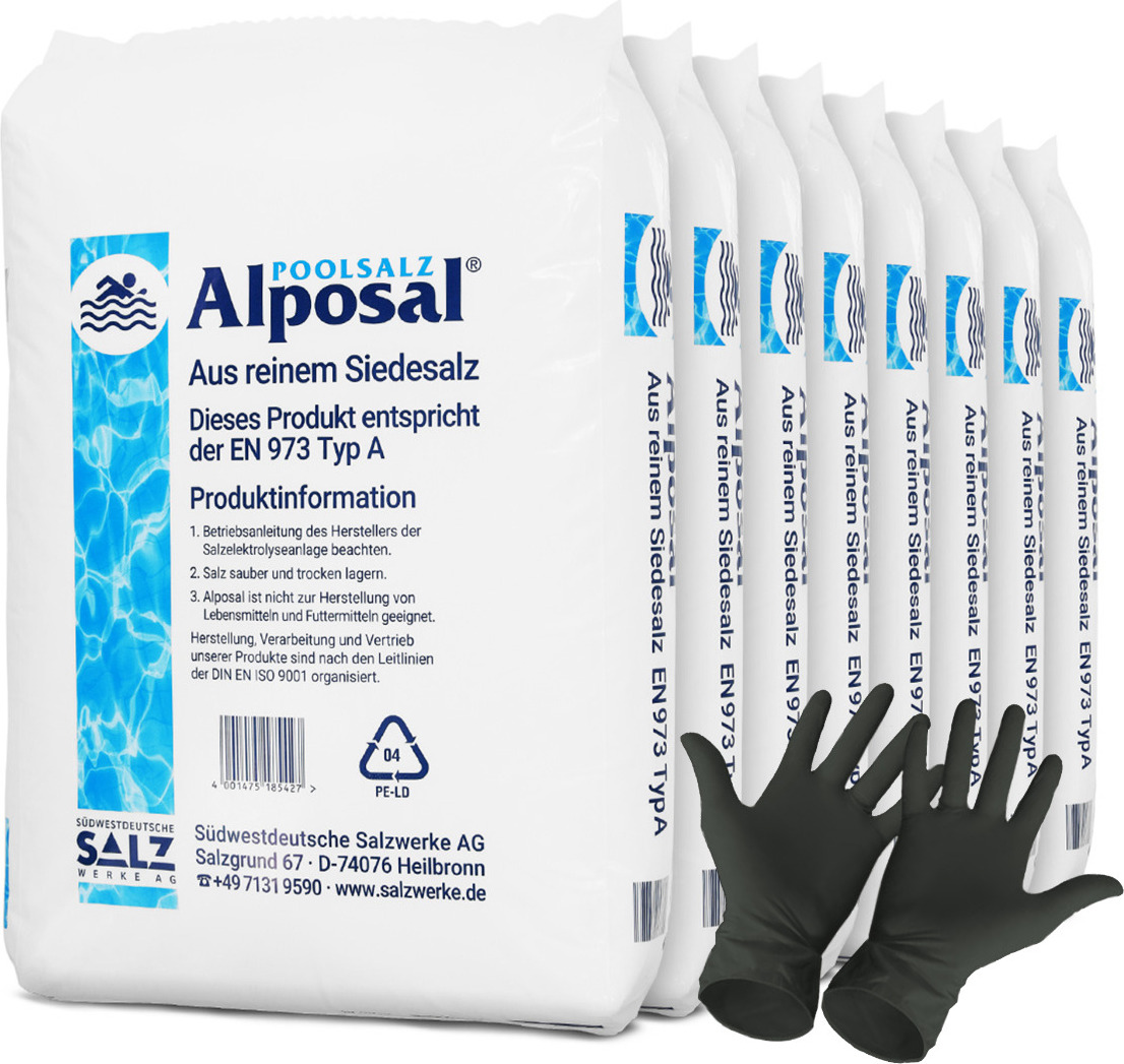 Südwestdeutsche Salzwerke 8x Alposal Poolsalz | Sack (25 kg) - B0845WF9BZ 18542