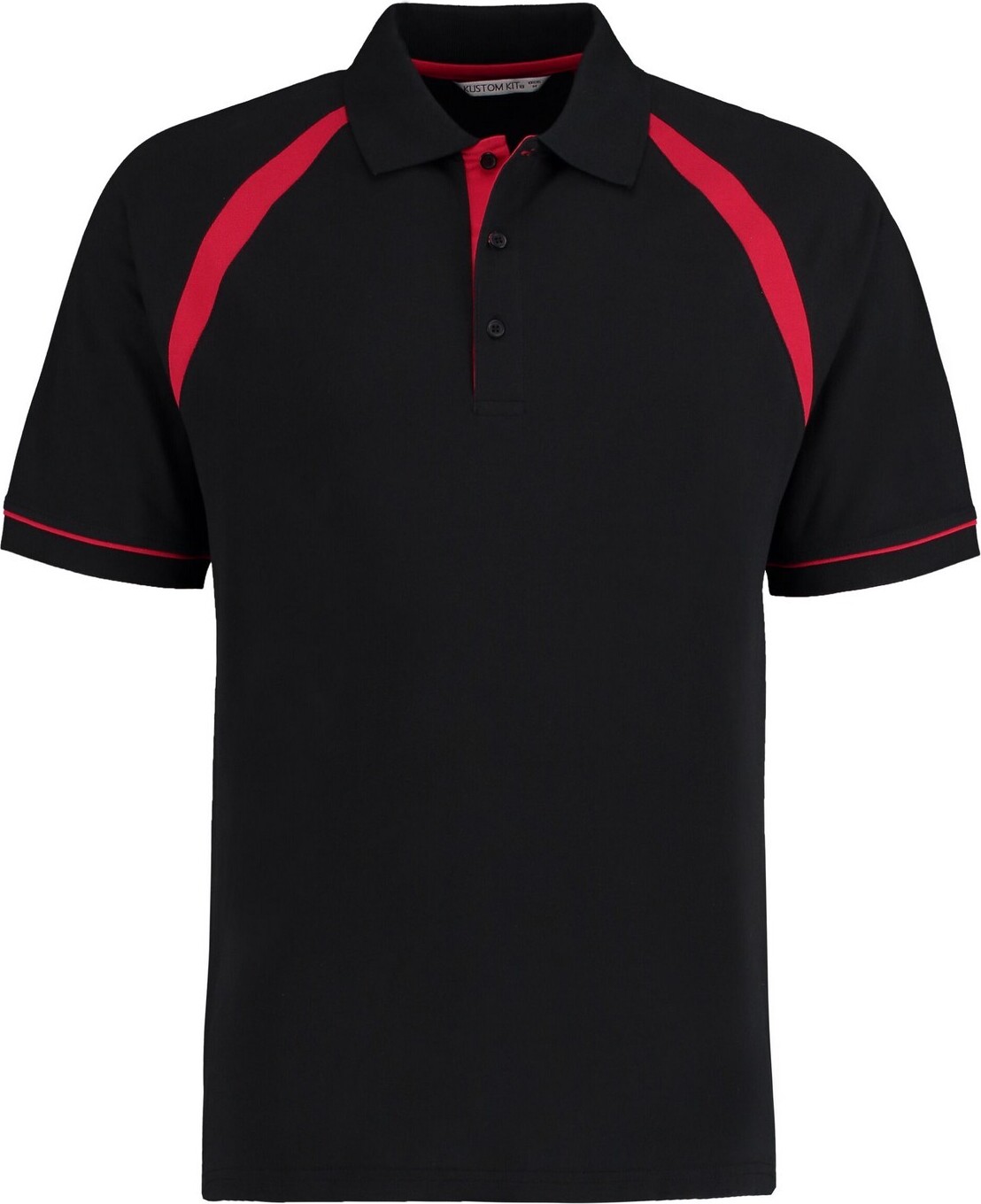 Kustom Kit - "Oak Hill" Poloshirt für Herren RW10127 (XL) (Schwarz/Leuchtend Rot) UTRW10127