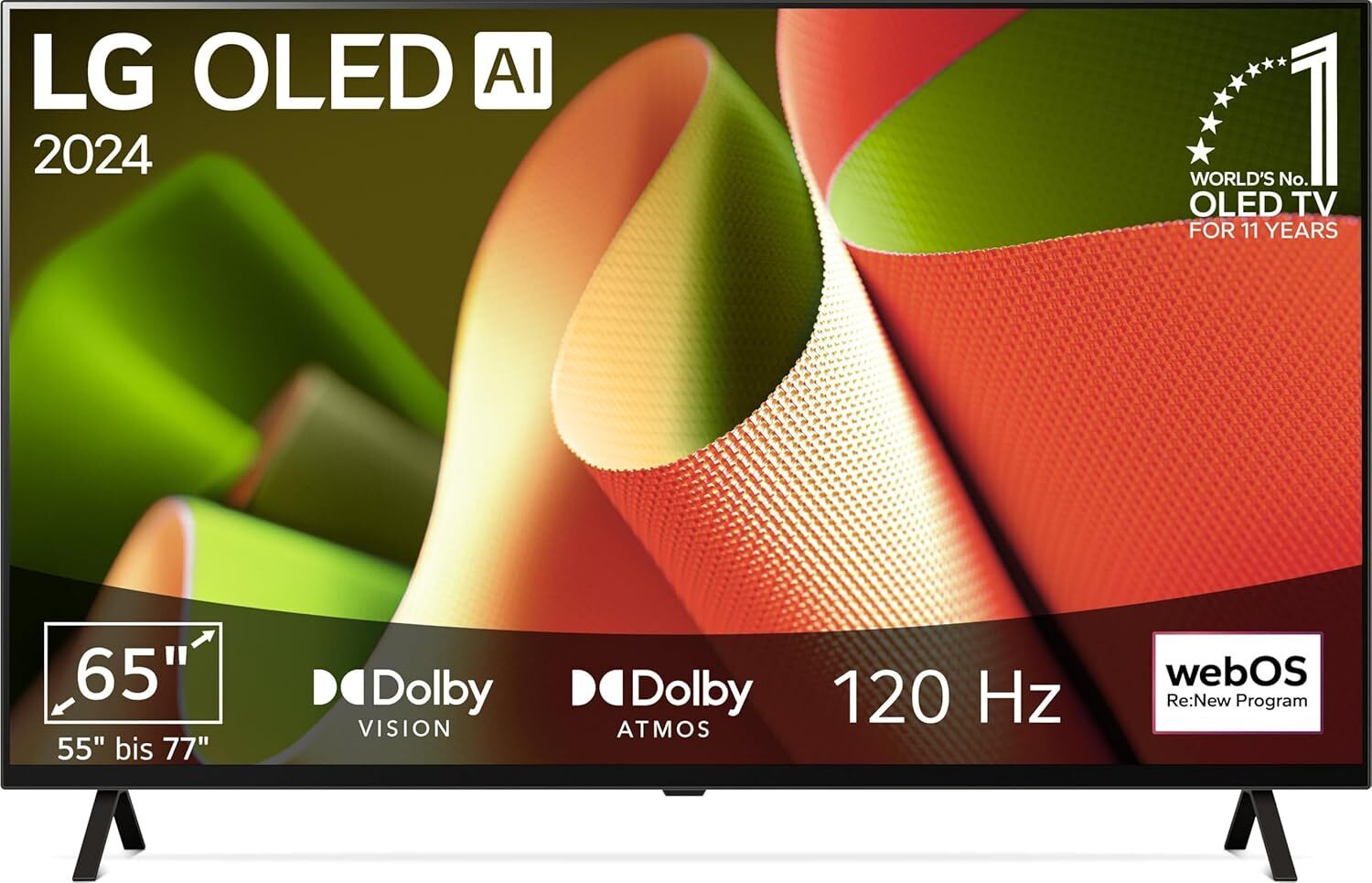 LG OLED65B49LA OLED TV (Flat, 65 Zoll / 165 cm, OLED 4K, SMART TV, webOS 24 mit LG ThinQ)