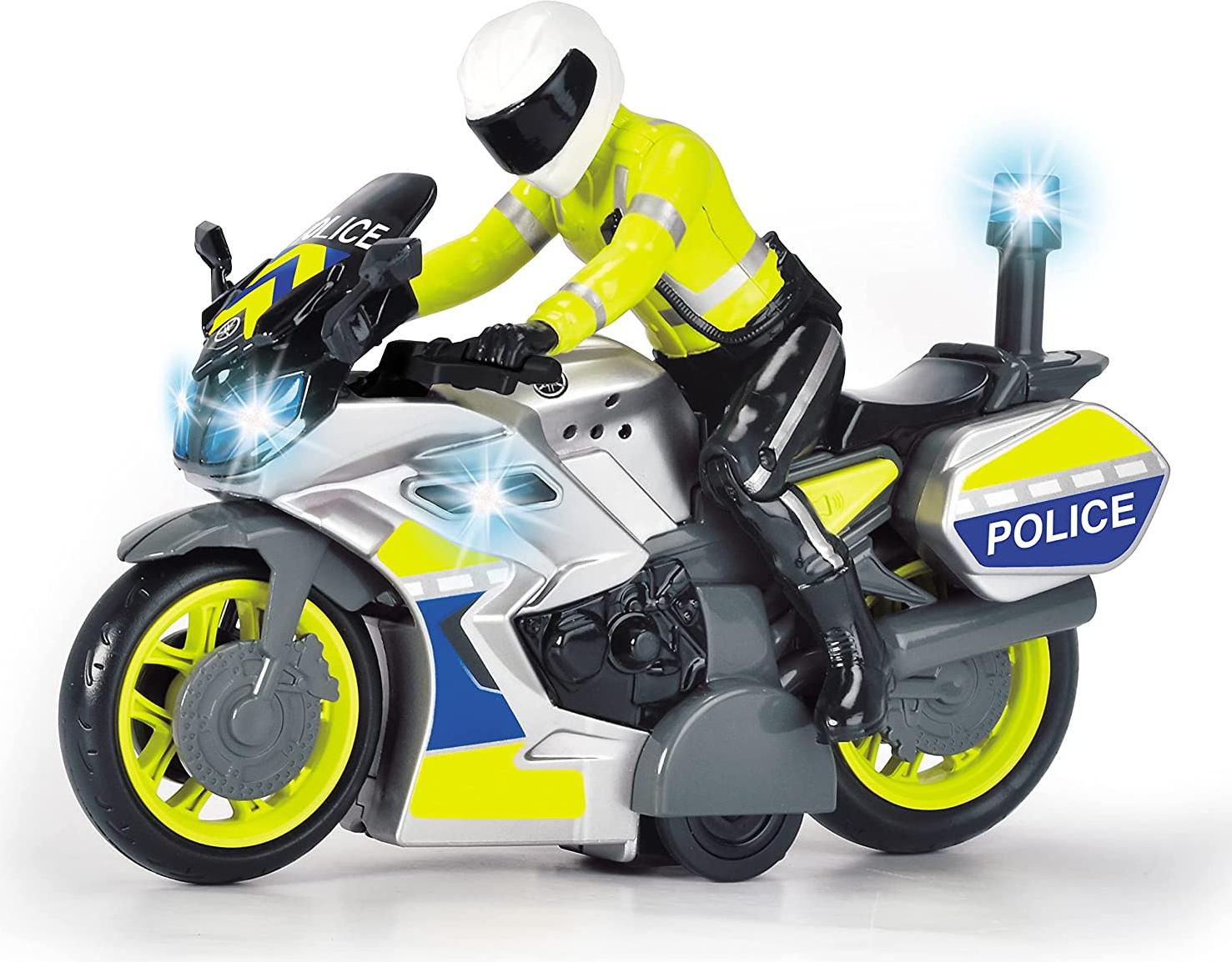 SIMBA Polizeimotorrad mit Licht und Sound, 17 cm