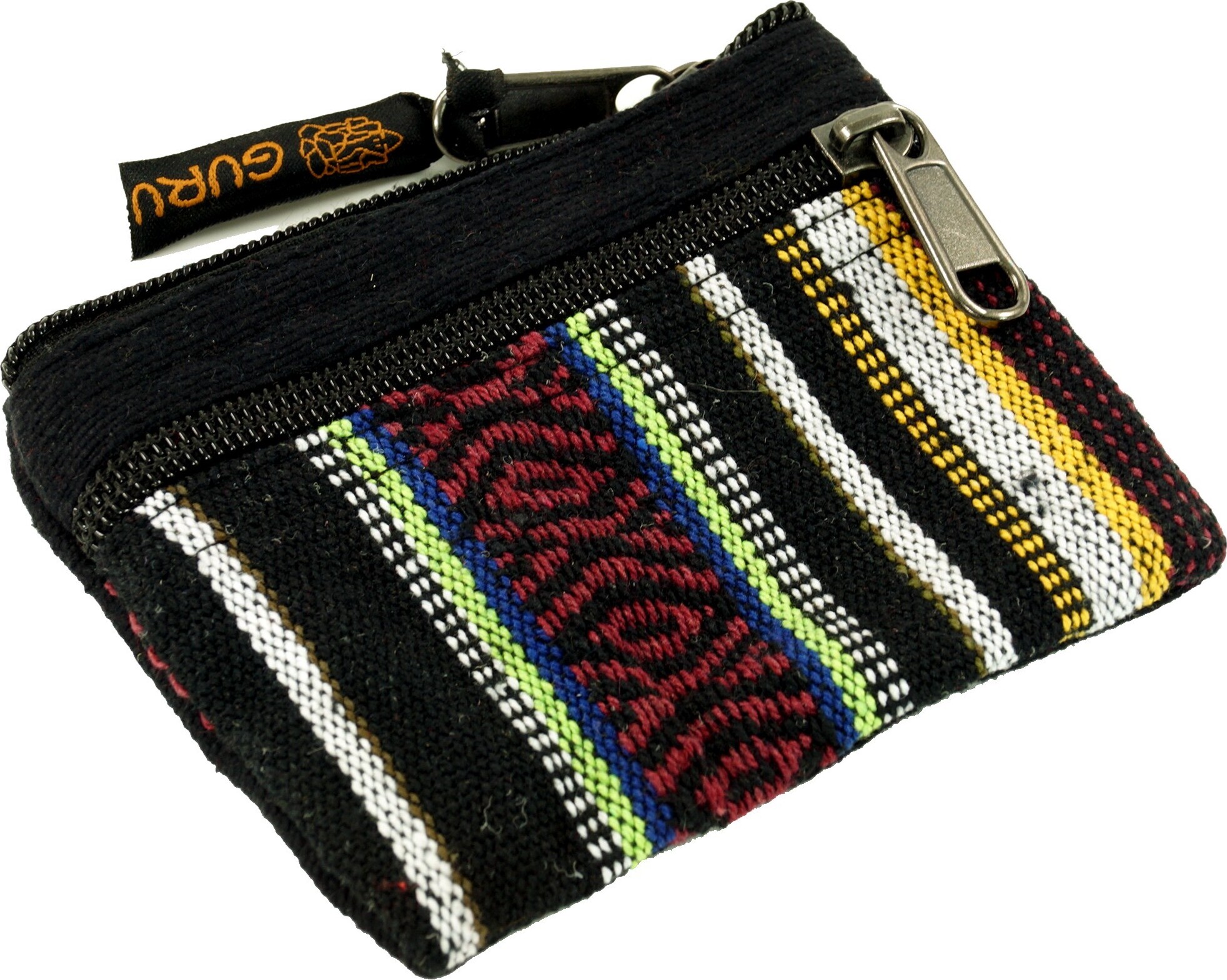 Guru-Shop Ethno Portemonnaie, Geldbeutel - Schwarz, Uni - Erwachsene, Baumwolle, 10*11*1 cm, Portemonnaies 39973