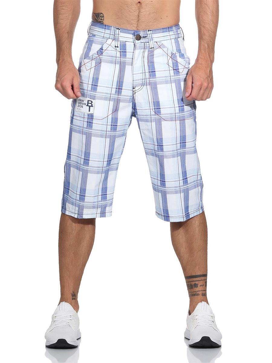 eloModa Herren 3/4 Kurze Hose Bermuda Shorts Karo Sommer / Muster 2-29 1884-Muster 2-29