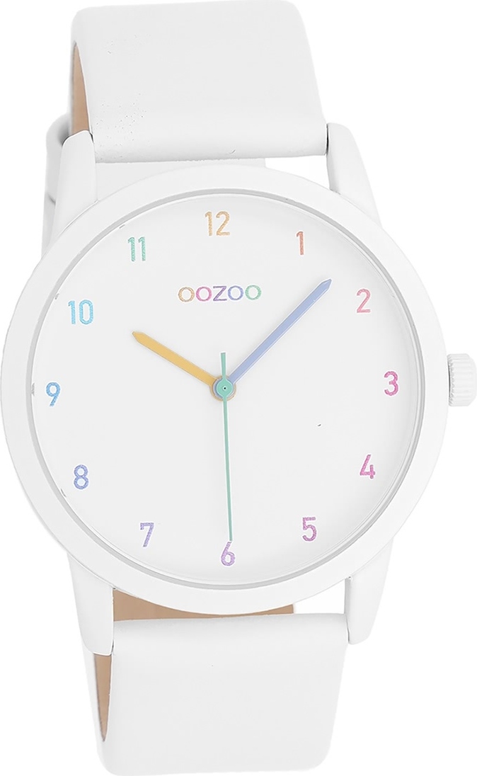 Oozoo dámske hodinky Hodinky analógové kožené biele D2UOC11059