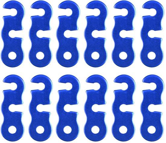 OEM Aluminiumlegering Campingreise Zugbandspanner Zugbandleiter Zugbandhalter Zugbandregler für Zelte Wandern Camping (Blauw - 12 Stück) 2026