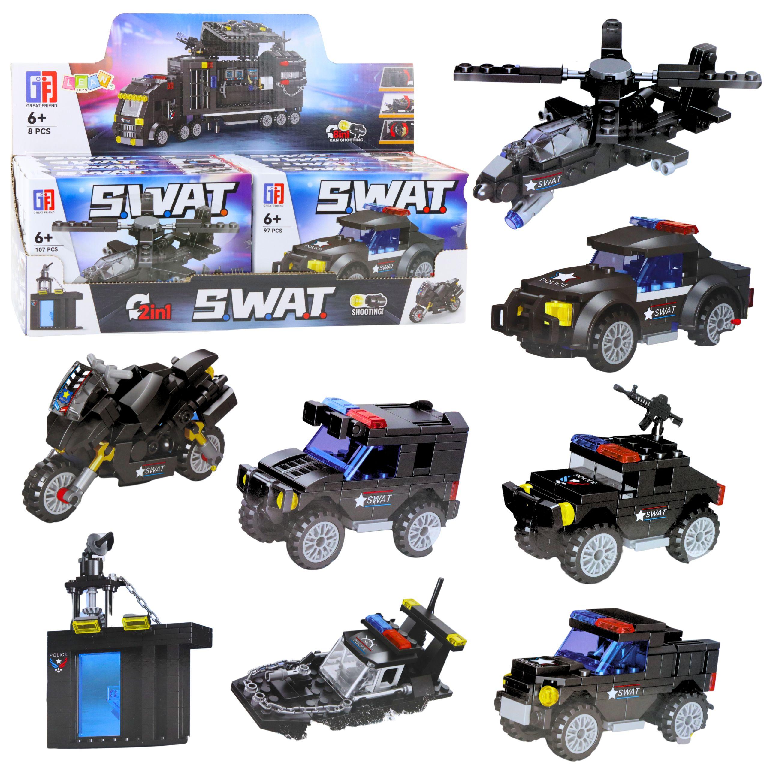 Leantoys Lean Bauklötze Fahrzeuge Fahrzeuge Swat 2In1 92-117 El.