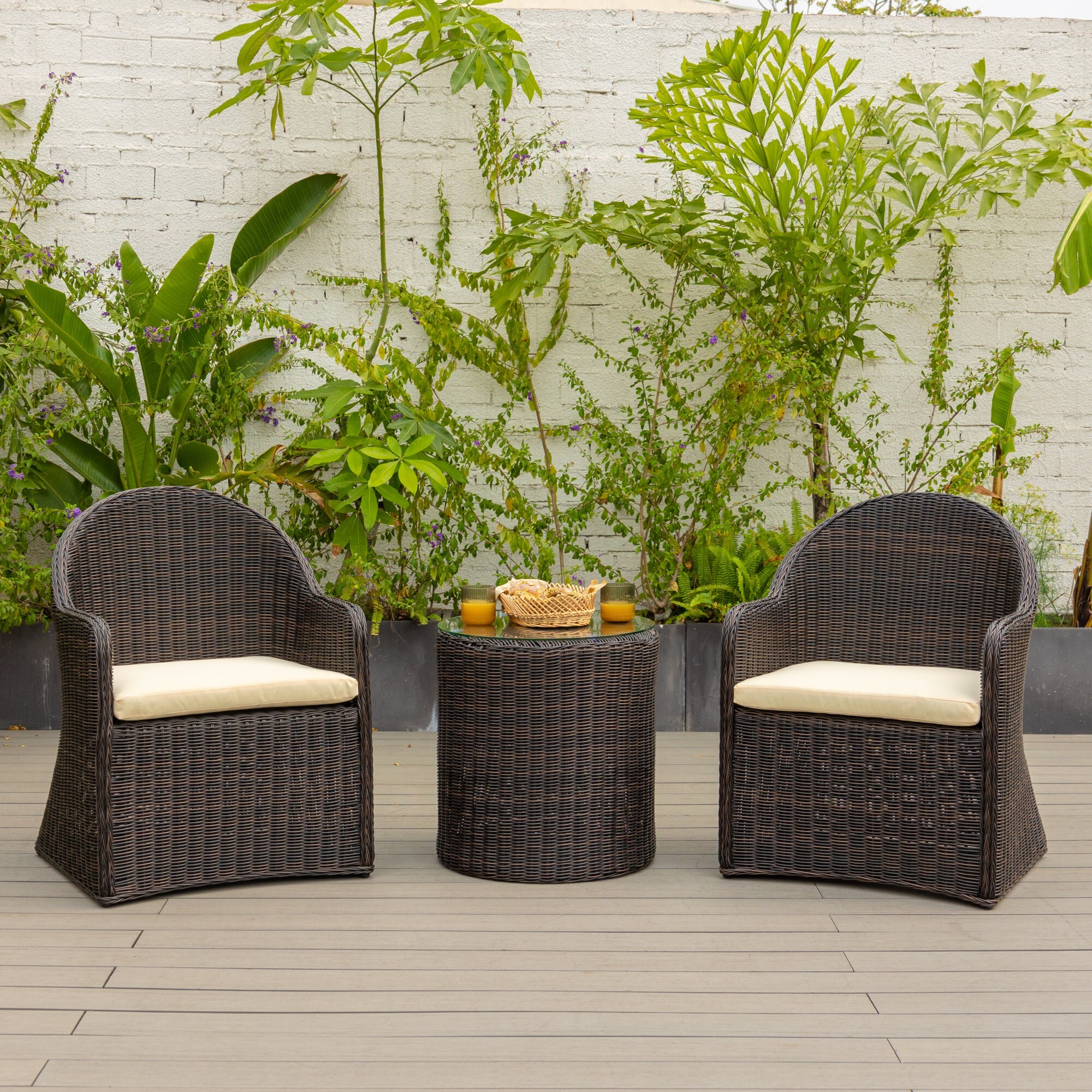 Súprava záhradného nábytku Rockyl tmavohnedá