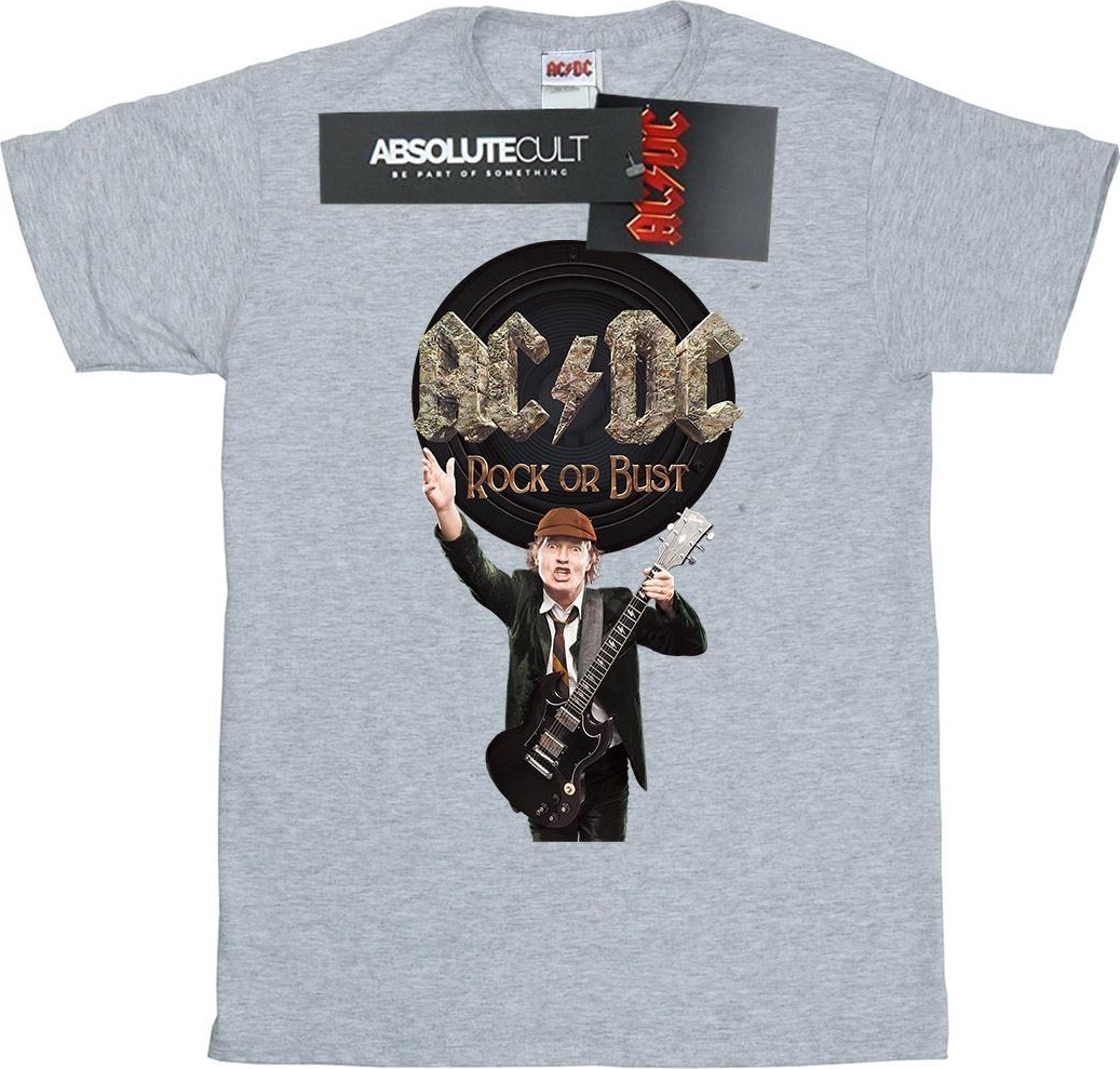 T-shirt AC/DC Rock Or Bust Femme - Coton 100% - Vêtement Geek Officiel
