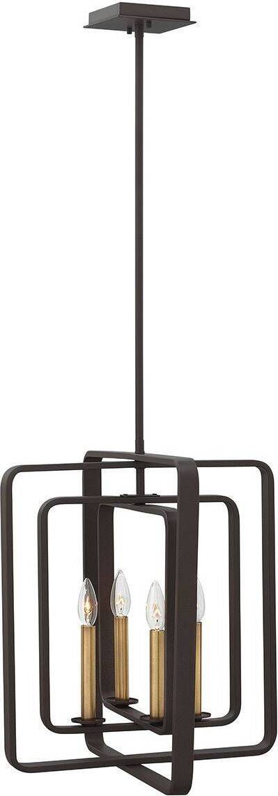 Elstead Lighting Elstead Quentin Hängeleuchte E14 4-fach 50cm Buckeye Bronze HK-QUENTIN-4P-B