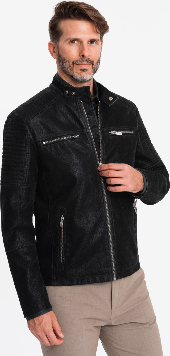 Ombre Clothing Herren-Bikerjacke Kabbah braun L 488694
