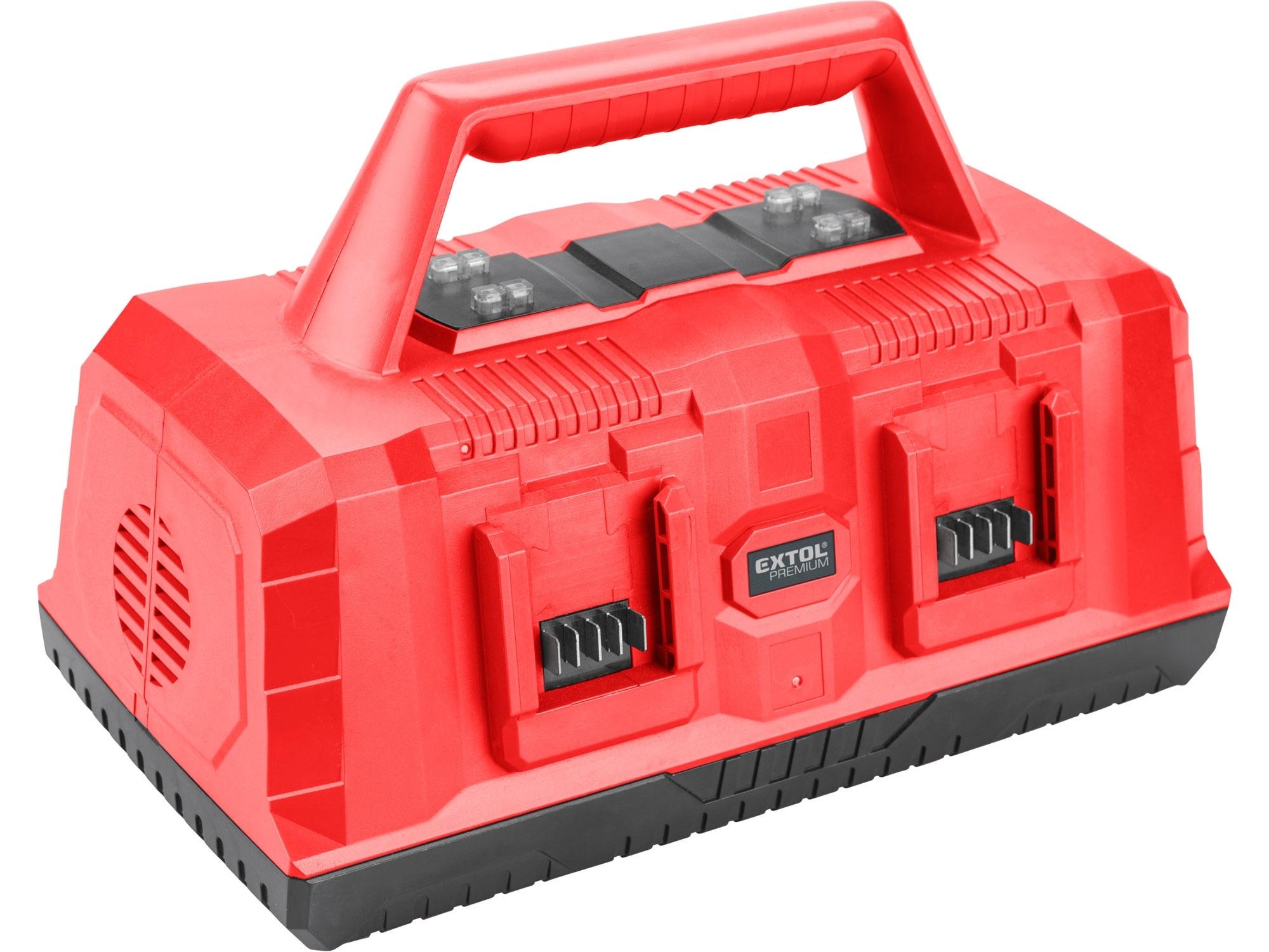 Ladegerät Extol Premium (8891895) für 4 SHARE20V-Akkus, 2+2, 3,5A