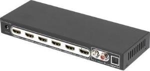 speaka-professional 4-portový HDMI splitter s diaľkovým ovládaním audio portu 3840x2802