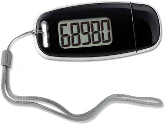 OEM Pedometer mit Klett und Kordel - Benutzerfreundlich - Pedometer - Großes Display - Handtaschenformat - Schwarz 2026
