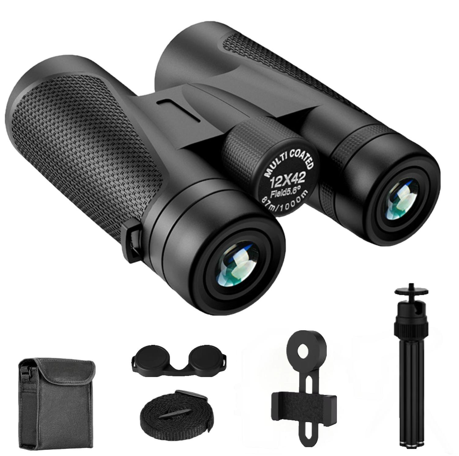 Sross Ferngläser, 12×42 HD Kompakte Fernglas,fernglas erwachsene mit nachtsicht Fernglas