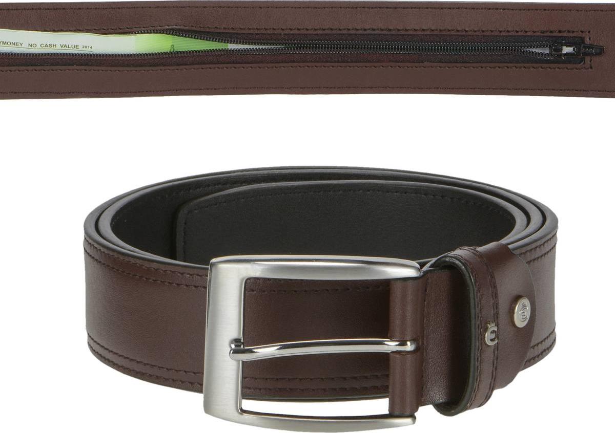 Esquire Tresorgürtel Geldgürtel Safegürtel Gürtel Moneybelt 95cm Leder braun 2135-02-95