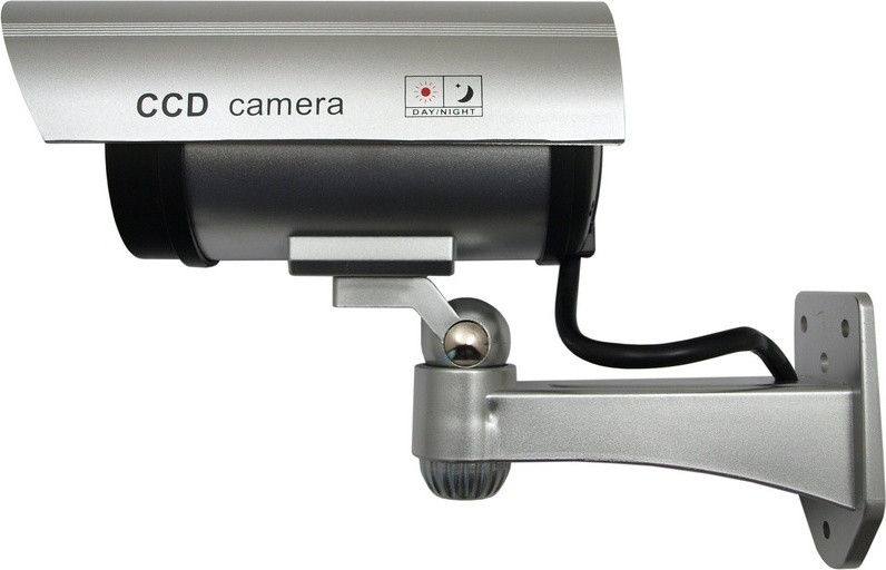 Telecamera Fittizia Solare Per Interni/esterni Con LED Rosso Lampeggiante – Effetto Deterrente Realistico, Nera