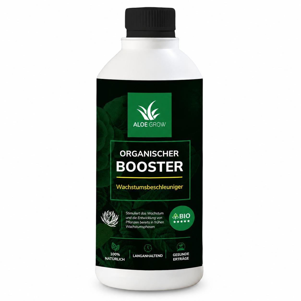 EcoDeco Booster Pflanzenwachstumsstimulator 1L für Rasen, Obstbäume, Gemüse und Zierpflanzen, fördert Wurzelwachstum und Keimung
