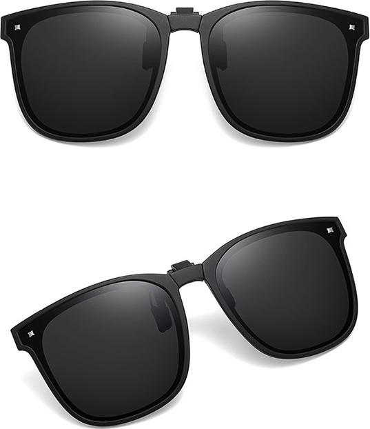 INF Polarisierte Clip-on-Sonnenbrillen für Kurzsichtigkeit & Outdoor-Nutzung Schwarz 376457
