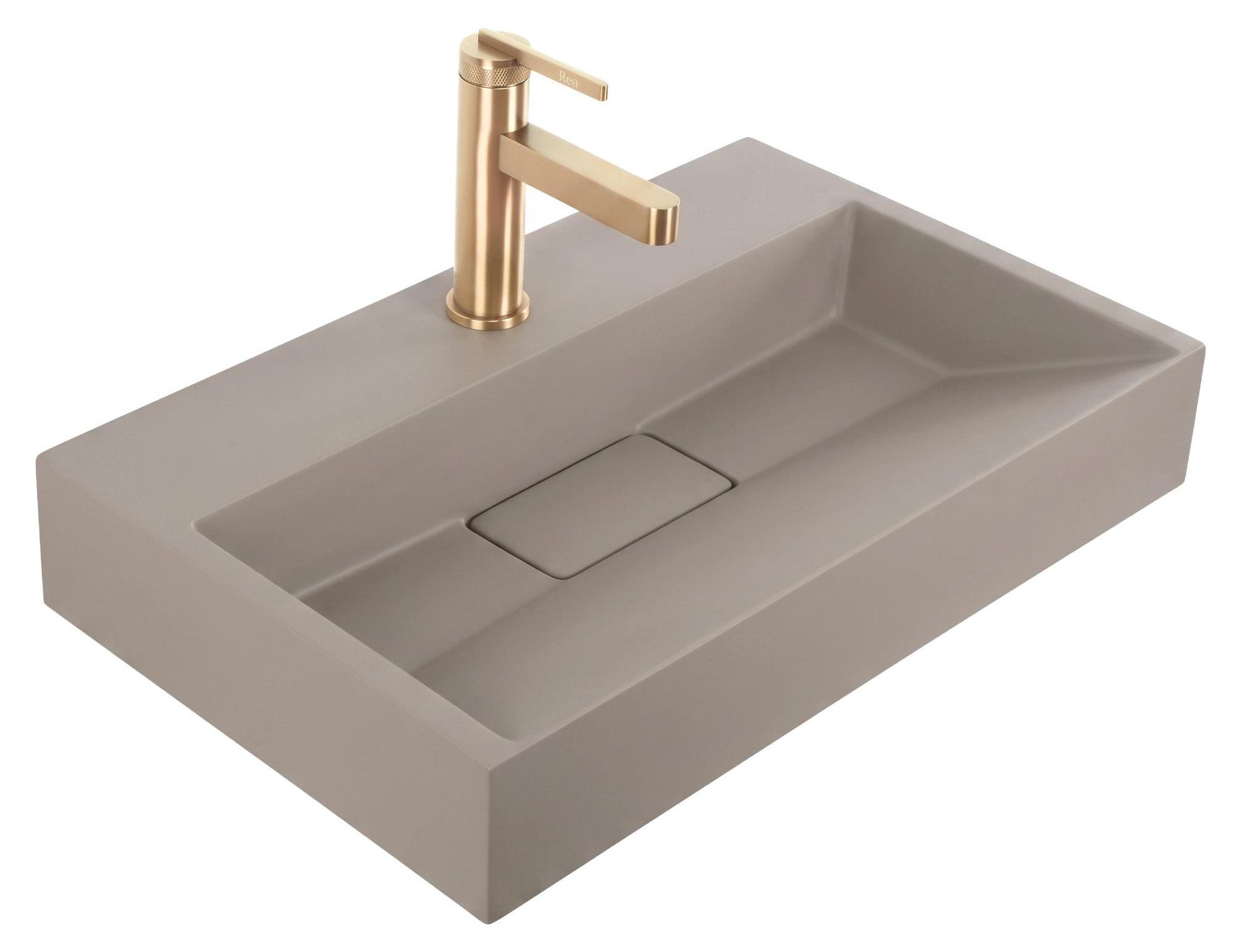 Waschbecken Konglomerat Rea Goya Taupe 50cm REA-U4412
