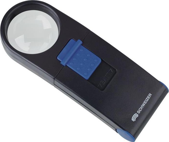 Schweizer Handleuchtlupe Basic-Line Vergrerung 8x LED Linsen- 35 mm 09108B