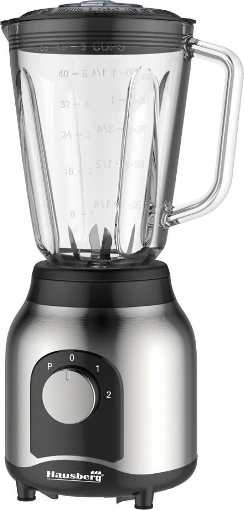Standmixer mit Mahlwerk, Hausberg HB-7762, zwei Geschwindigkeiten mit Pulsen, Glasbehälter 1,5 L, 600 W HB7762